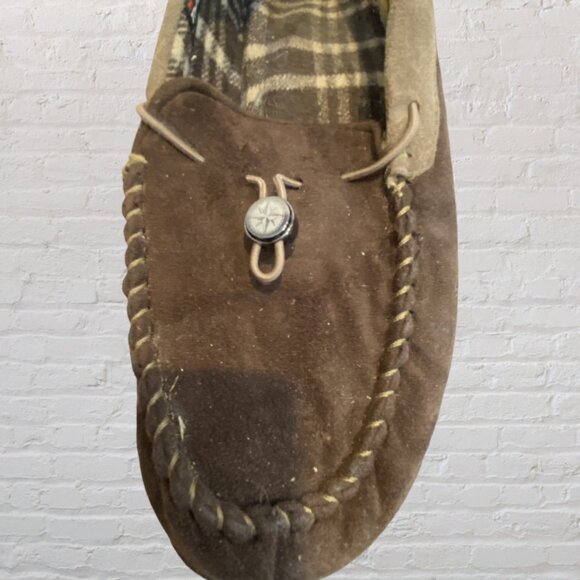 Men's House Shoe/Slipper, XL, Loafer Style, Rubber Sole, Adjustable for Width - Picture 5 of 12